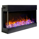 Amantii 30 Inch Tru-View Slim Smart Indoor Outdoor 3 Sided Electric Fireplace