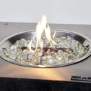 The Outdoor GreatRoom Company 12" Round Stainless Steel Crystal Fire Plus Gas Burner – 20,000 BTU, Adjustable Flame