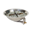 The Outdoor GreatRoom Company 12" Round Stainless Steel Crystal Fire Plus Gas Burner – 20,000 BTU, Adjustable Flame