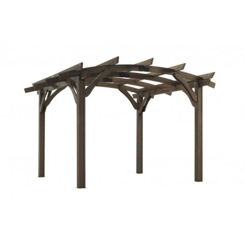 The Outdoor GreatRoom Company 12' x 12' Sonoma Arched Wood Pergola with Redwood Finish

