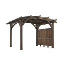 The Outdoor GreatRoom Company 12' x 12' Sonoma Arched Wood Pergola with Redwood Finish

