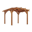 The Outdoor GreatRoom Company 12' x 12' Sonoma Arched Wood Pergola with Redwood Finish

