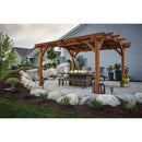 The Outdoor GreatRoom Company 12' x 16' Sonoma Arched Wood Pergola in Redwood Finish

