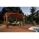 The Outdoor GreatRoom Company 12' x 16' Sonoma Arched Wood Pergola in Redwood Finish

