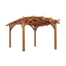 The Outdoor GreatRoom Company 12' x 16' Sonoma Arched Wood Pergola in Redwood Finish

