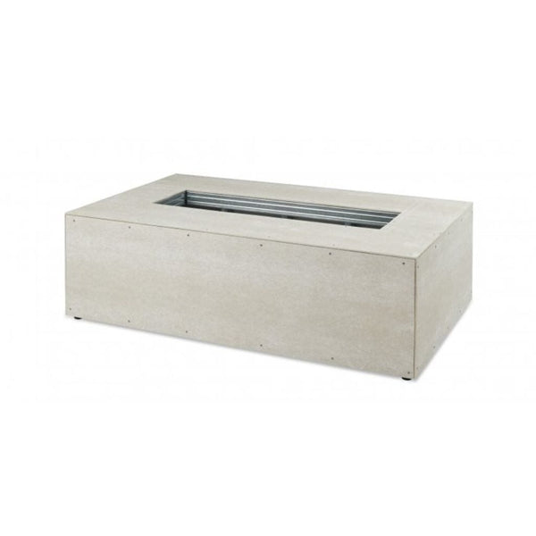 The Outdoor GreatRoom Company 132" Linear Ready-to-Finish Fire Pit Table Base with Stainless Steel Burner Enclosure

