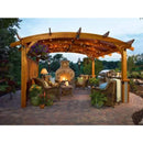 The Outdoor GreatRoom Company 16' x 16' Sonoma Arched Wood Pergola with Mocha Stain Finish