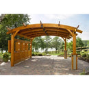 The Outdoor GreatRoom Company 16' x 16' Sonoma Arched Wood Pergola with Mocha Stain Finish