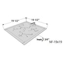 The Outdoor GreatRoom Company 19" x 19" Crystal Fire Plus Square Stainless Steel Gas Burner Insert