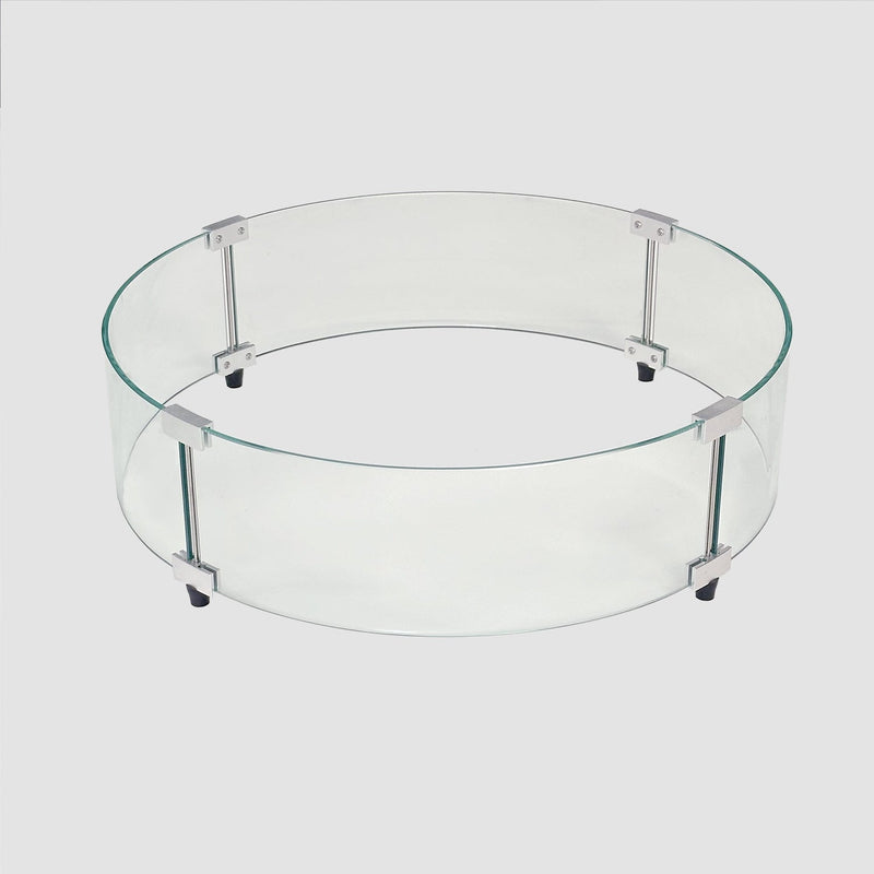 The Outdoor GreatRoom Company 20" Round Glass Wind Guard with Stainless Steel Hardware