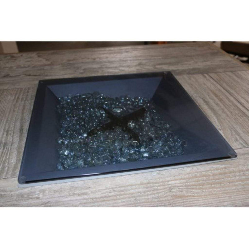 The Outdoor GreatRoom Company 24 Inch Square Glass Wind Guard with Stainless Steel Hardware