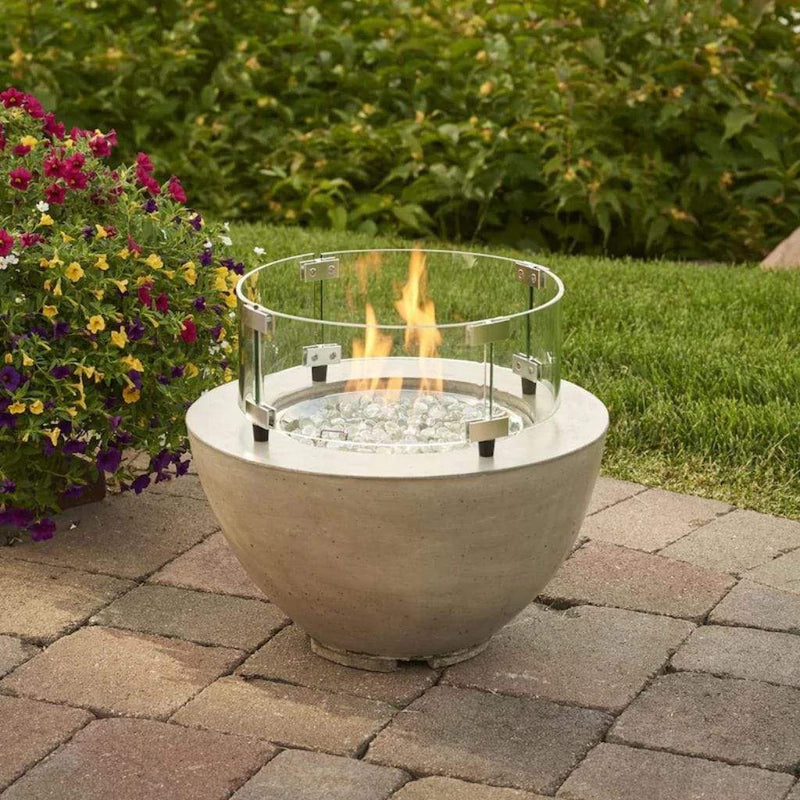 The Outdoor GreatRoom Company 25" Round Glass Wind Guard with Stainless Steel Hardware