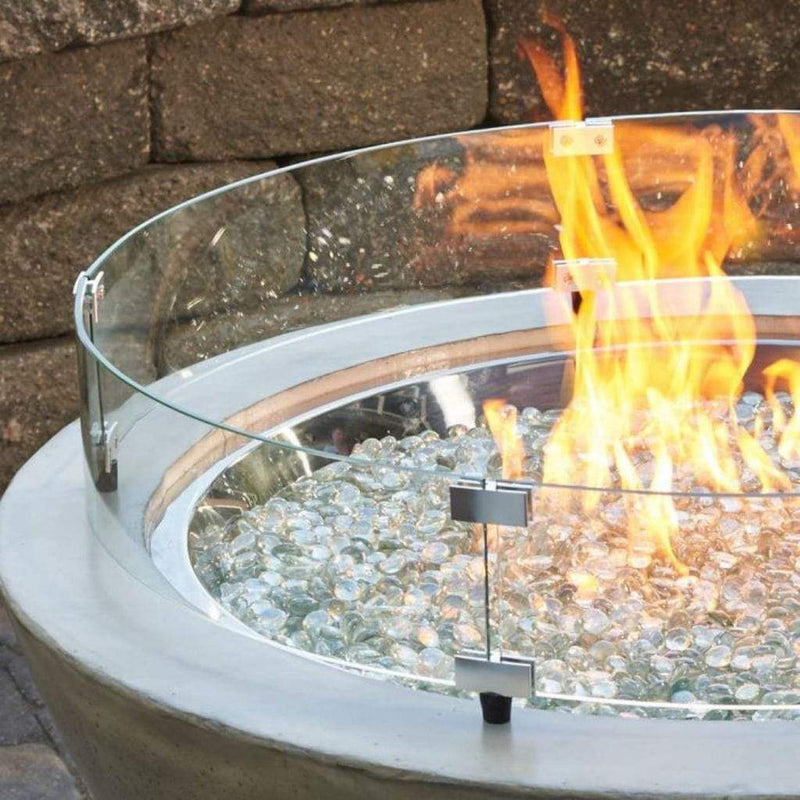 The Outdoor GreatRoom Company 30" Round Glass Wind Guard with Stainless Steel Hardware