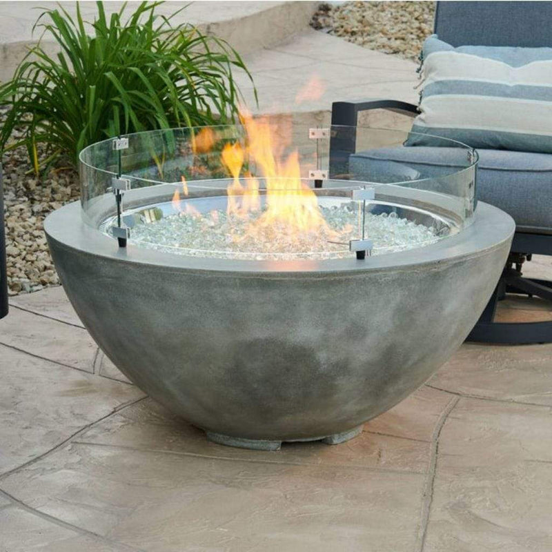 The Outdoor GreatRoom Company 25" Round Glass Wind Guard with Stainless Steel Hardware