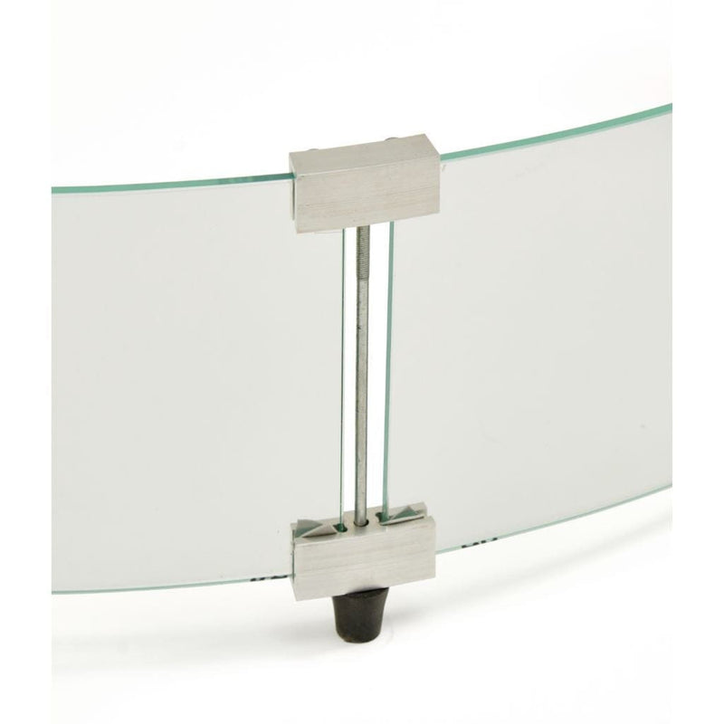The Outdoor GreatRoom Company 25" Round Glass Wind Guard with Stainless Steel Hardware