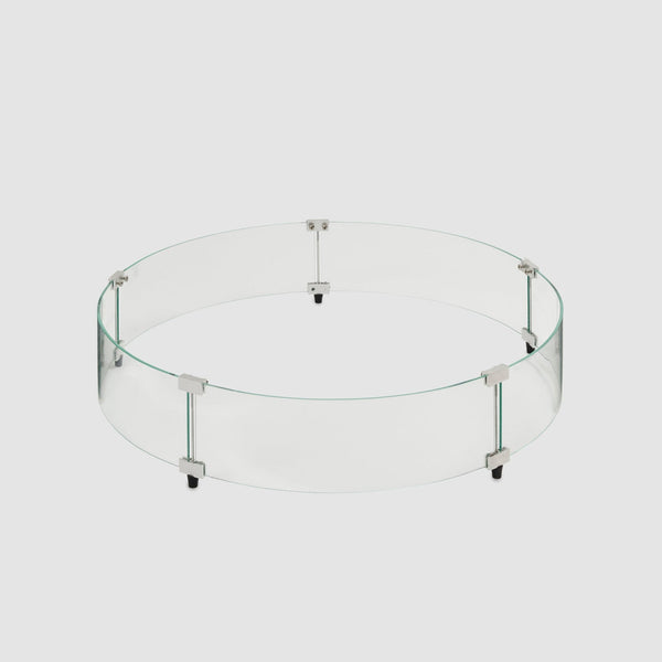 The Outdoor GreatRoom Company 30" Round Glass Wind Guard with Stainless Steel Hardware