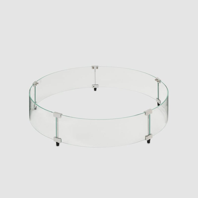 The Outdoor GreatRoom Company 30" Round Glass Wind Guard with Stainless Steel Hardware