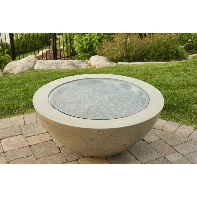 The Outdoor GreatRoom Company 20" Round Grey Tempered Glass Burner Cover