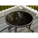 The Outdoor GreatRoom Company 20" Round Grey Tempered Glass Burner Cover