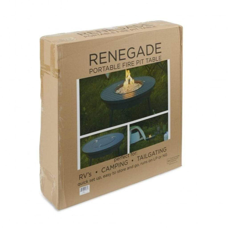 The Outdoor GreatRoom Company Renegade 32" Round Portable Gas Fire Pit Table