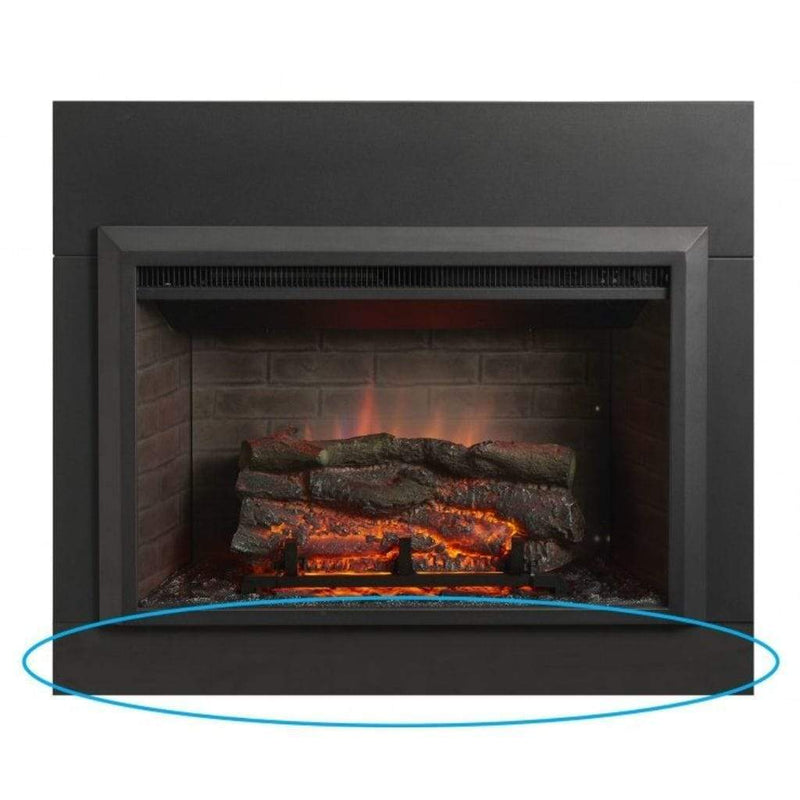 The Outdoor GreatRoom Company Black Powder-Coated Bottom Surround for 32" Zero Clearance Electric Fireplace Insert – 36" & 42" Options

