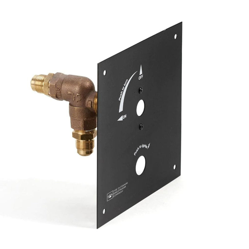 The Outdoor GreatRoom Company Black Key Valve Control Panel with 3/8" Fitting for Crystal Fire® Burners
