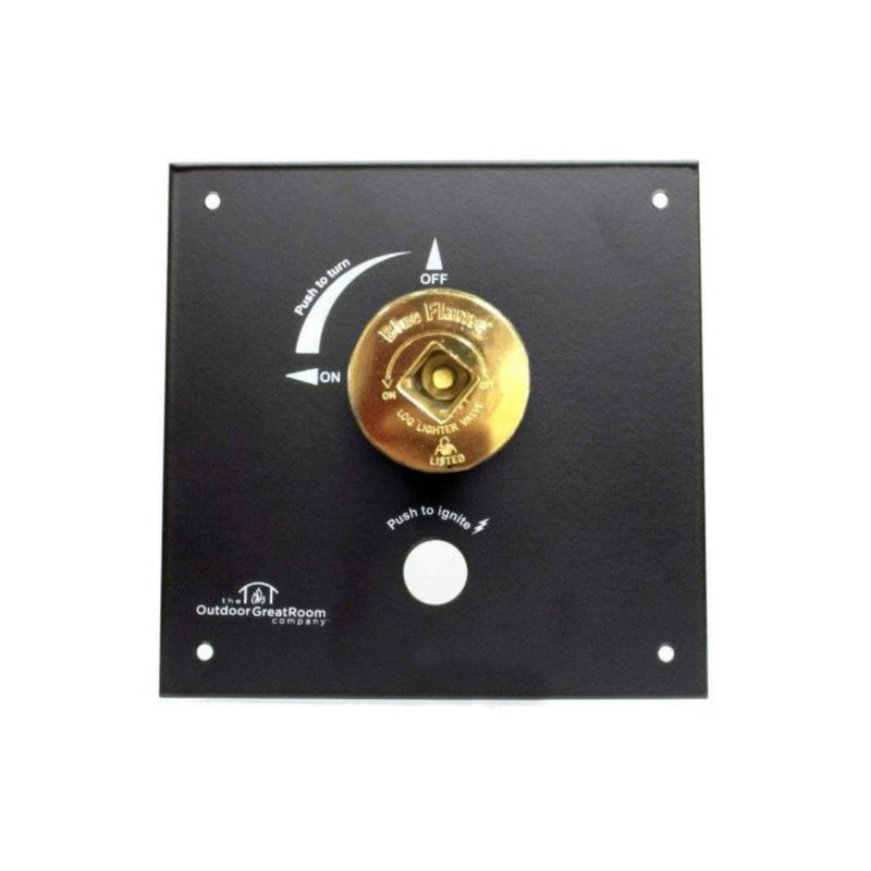 The Outdoor GreatRoom Company Black Key Valve Control Panel with 3/8" Fitting for Crystal Fire® Burners