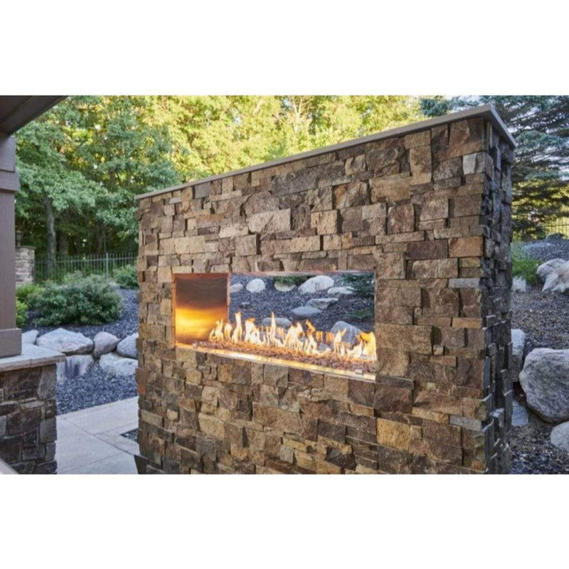 The Outdoor GreatRoom Company 40" See-Through Ready-to-Finish Gas Fireplace with Manual Ignition – Liquid Propane