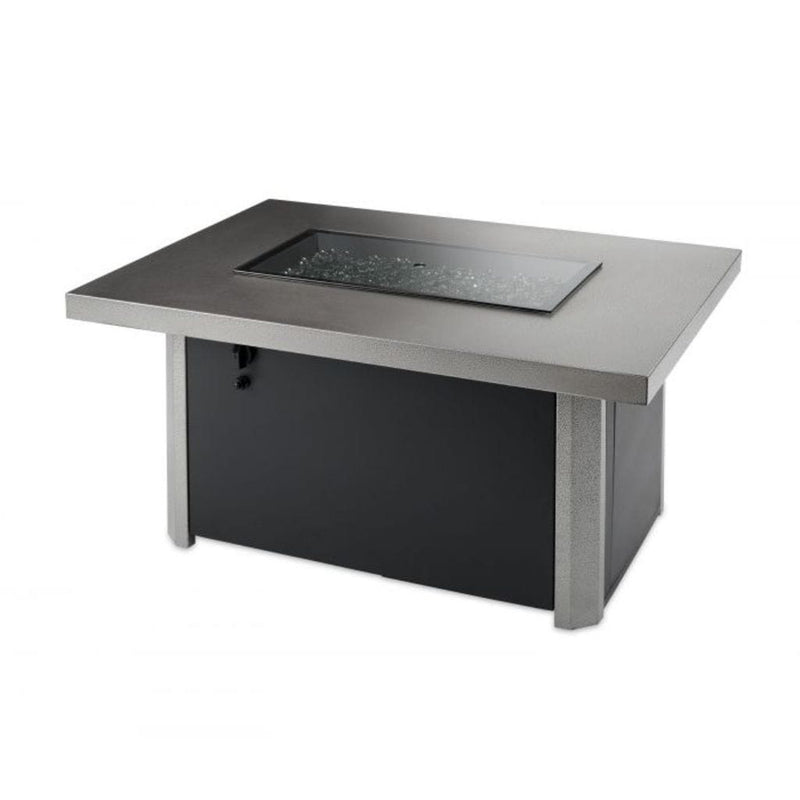 The Outdoor GreatRoom Company 44" Caden Rectangular Gas Fire Pit Table – 55,000 BTU, Crystal Fire® Plus Burner
