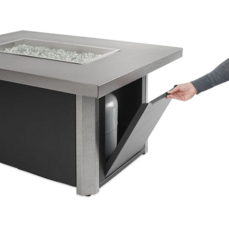 The Outdoor GreatRoom Company 44" Caden Rectangular Gas Fire Pit Table – 55,000 BTU, Crystal Fire® Plus Burner