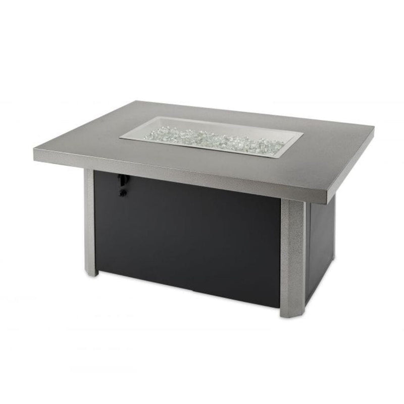The Outdoor GreatRoom Company 44" Caden Rectangular Gas Fire Pit Table – 55,000 BTU, Crystal Fire® Plus Burner