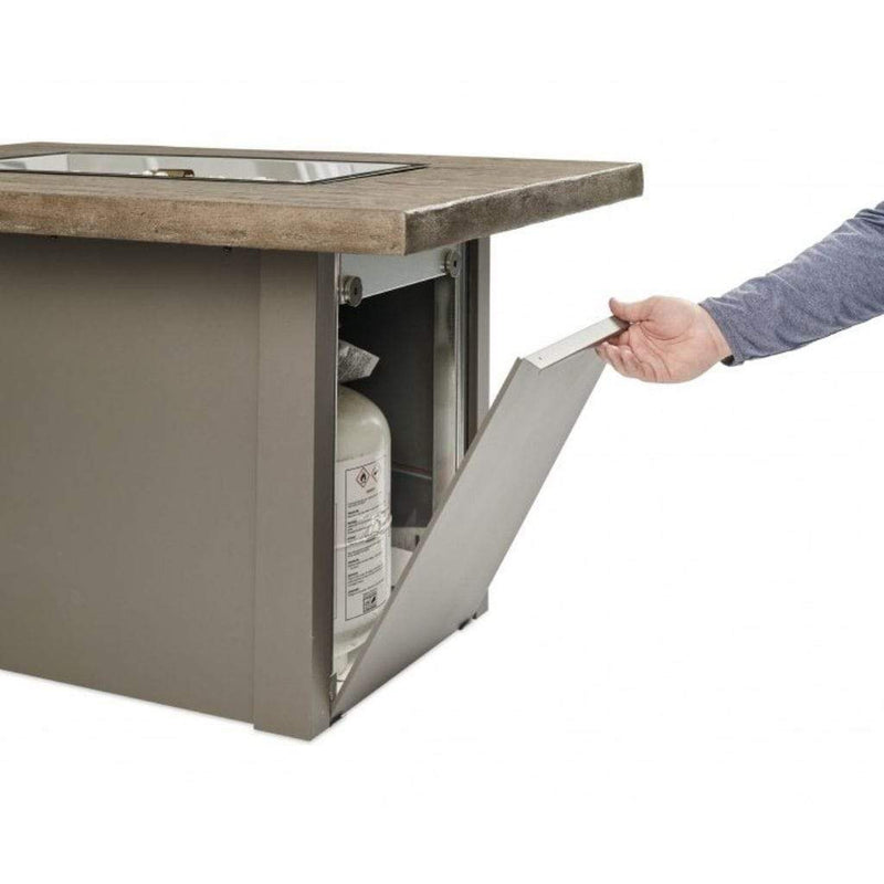 The Outdoor GreatRoom Company 44" Havenwood Gas Fire Pit Table with Driftwood Everblend Top