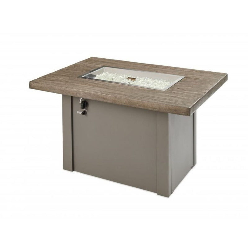 The Outdoor GreatRoom Company 44" Havenwood Gas Fire Pit Table with Driftwood Everblend Top