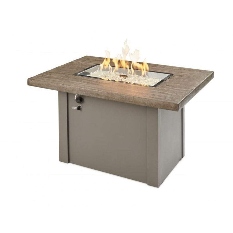 The Outdoor GreatRoom Company 44" Havenwood Gas Fire Pit Table with Driftwood Everblend Top