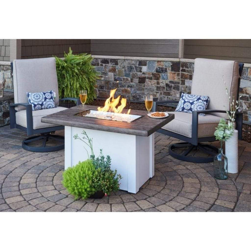 The Outdoor GreatRoom Company 44" Havenwood Gas Fire Pit Table with Driftwood Everblend Top