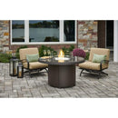 The Outdoor GreatRoom Company Beacon 48" Round Gas Fire Pit Table with Matching Burner Cover