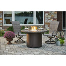 The Outdoor GreatRoom Company Beacon 48" Round Gas Fire Pit Table with Matching Burner Cover