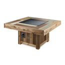 The Outdoor GreatRoom Company Vintage Gas Fire Pit Table with Faux-Wood Tile Top – 49" Square