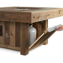 The Outdoor GreatRoom Company Vintage Gas Fire Pit Table with Faux-Wood Tile Top – 49" Square