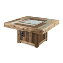 The Outdoor GreatRoom Company Vintage Gas Fire Pit Table with Faux-Wood Tile Top – 49" Square
