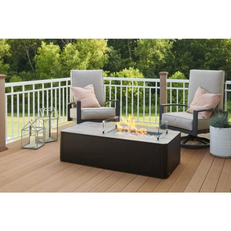 The Outdoor GreatRoom Company Kinney 55" Linear Gas Fire Pit Table with Ultracompact Surface Top