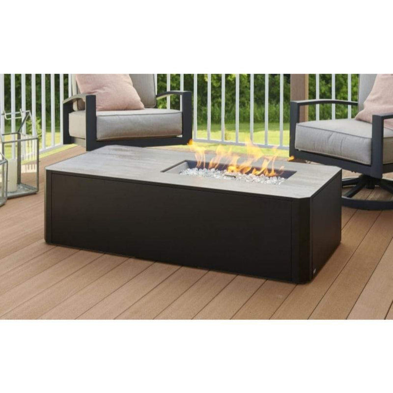 The Outdoor GreatRoom Company Kinney 55" Linear Gas Fire Pit Table with Ultracompact Surface Top