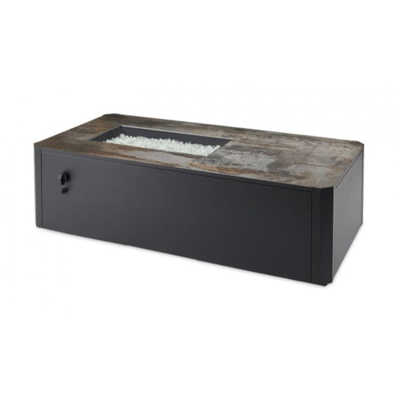 The Outdoor GreatRoom Company Kinney 55" Linear Gas Fire Pit Table with Ultracompact Surface Top