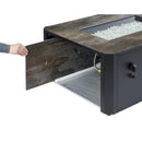 The Outdoor GreatRoom Company Kinney 55" Linear Gas Fire Pit Table with Ultracompact Surface Top