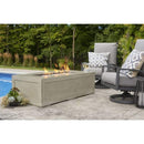 The Outdoor GreatRoom Company 60" Cove Linear Gas Fire Pit Table with Natural Grey Supercast Concrete Base