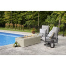 The Outdoor GreatRoom Company 60" Cove Linear Gas Fire Pit Table with Natural Grey Supercast Concrete Base