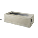 The Outdoor GreatRoom Company 60" Cove Linear Gas Fire Pit Table with Natural Grey Supercast Concrete Base