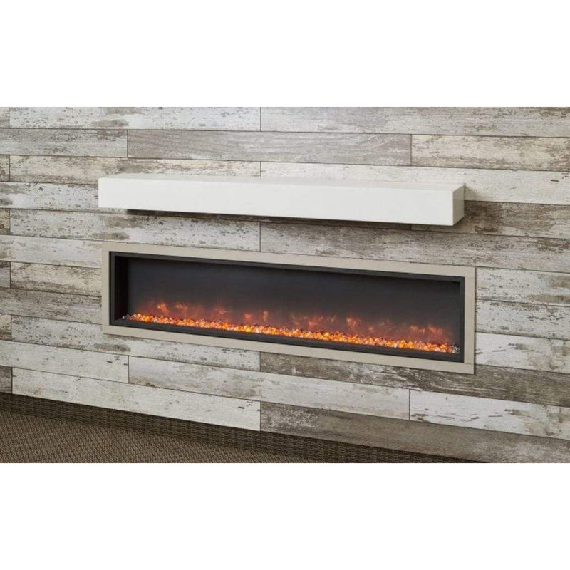 The Outdoor GreatRoom Company 60"/72" Gallery Linear Non-Combustible Mantel with Real Wood-Look
