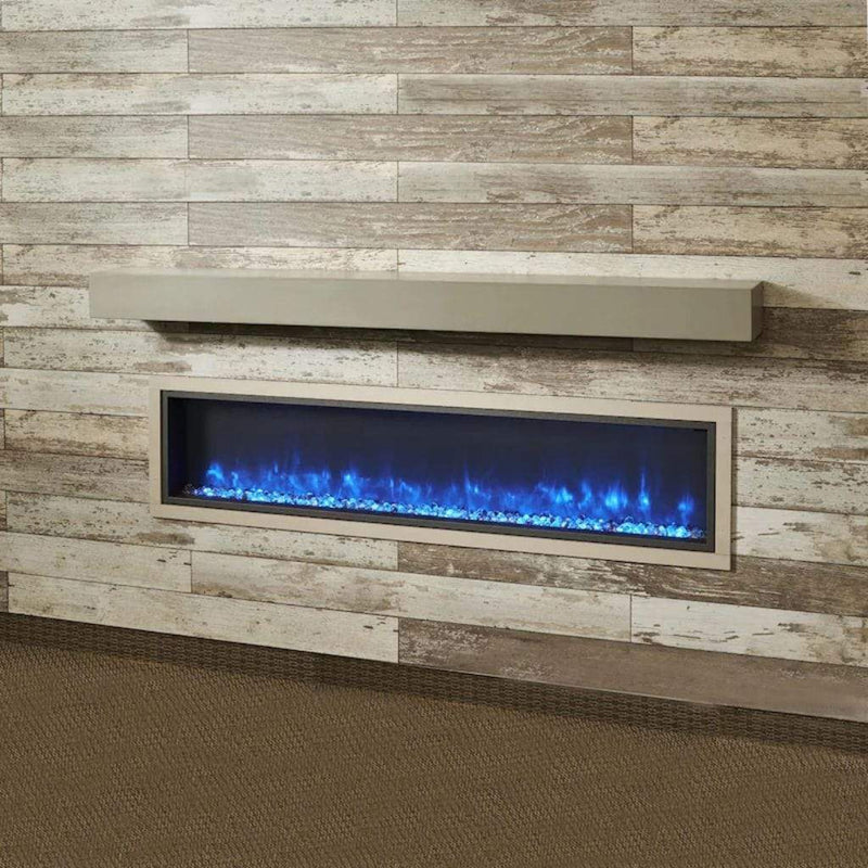 The Outdoor GreatRoom Company 60"/72" Gallery Linear Non-Combustible Mantel with Real Wood-Look