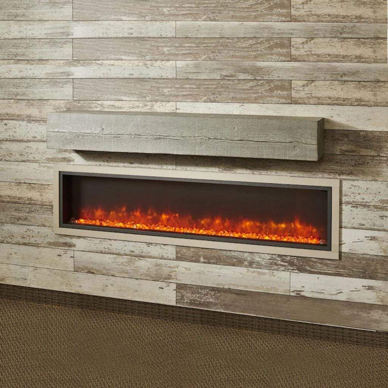The Outdoor GreatRoom Company 60"/72" Gallery Linear Non-Combustible Mantel with Real Wood-Look